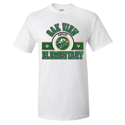 Oakview-White-Collegiate-Adult-T-Shirt Thumbnail
