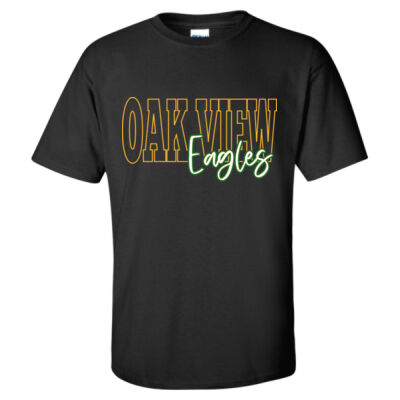 Oakview-Dark-Stacked-Adult-T-Shirt Thumbnail